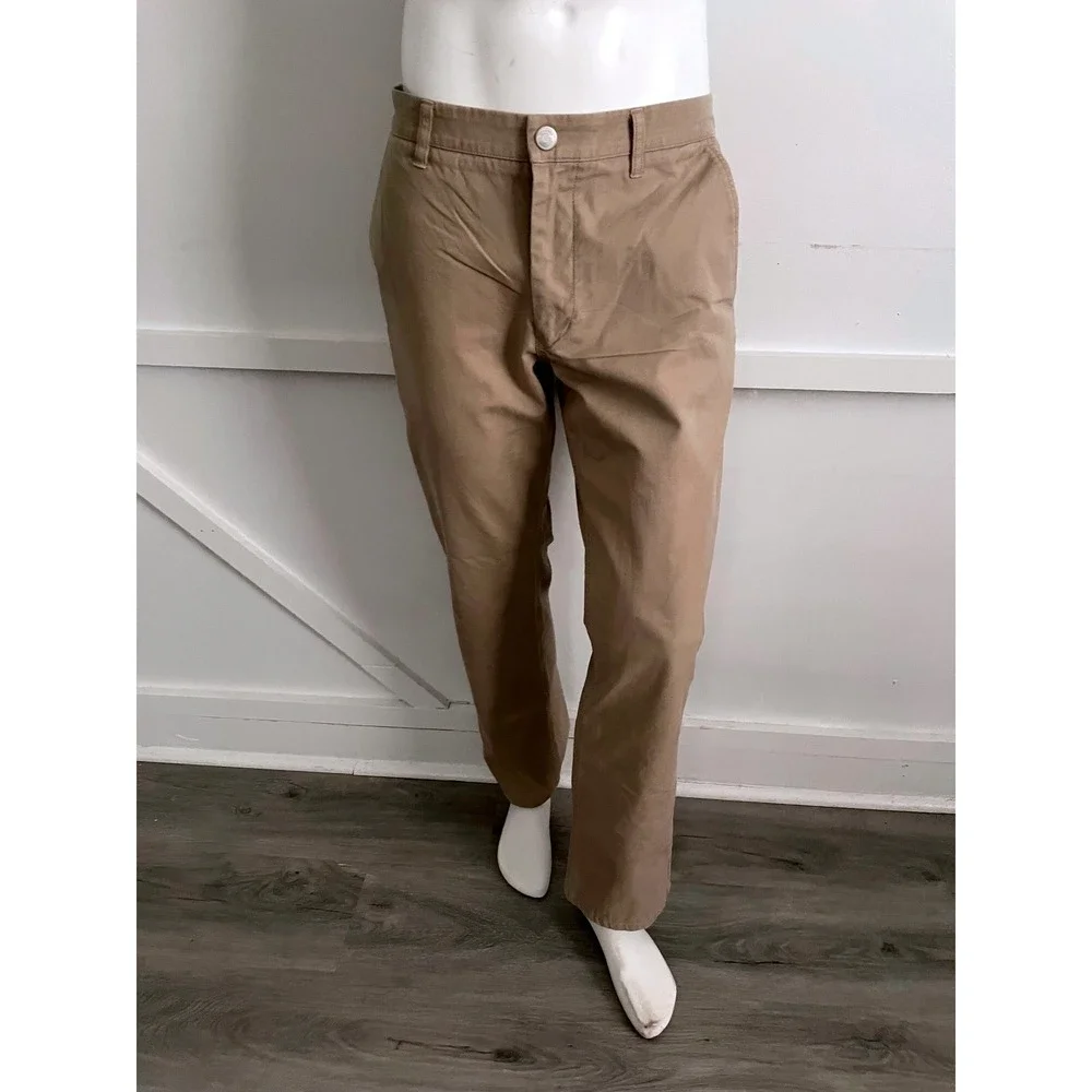 Bonobos Washed Chinos Mens 34x30 Straight Fit Khaki Tan Cotton Pants